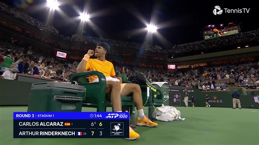 Indian Wells 2025 R3 highlights | Carlos Alcaraz vs. Arthur Rinderknech