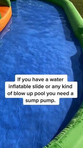 If you have an inflatable pool, this is the best way to recycle all that water! #backyardgoals #momhacks #waterplay #pooltiktok #momof3