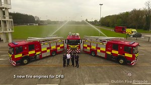 3 new fire enghines were handed over today to DFB from HPMP Fire Ltd. Going to Swords, Finglas & Rathfarnham stations these new generation Scania Group appliances carry 1800 litres of water along with the usual compliment of equipment: Defibrillator Resus bag 13.5m, 10.5m, roof and 9/16 ladders Hydraulic cutters & spreaders for road traffic collisions Water rescue equipment Air mat lifting bags Hoses and hosereels Foam capability through the Prima pump They're expected to go "on the run" in the 