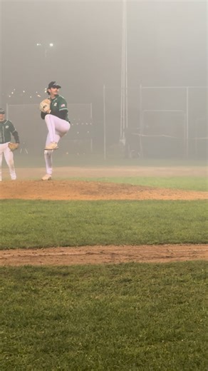 Nicholas Sanzeri on Instagram: "Front foot down, then throw, is the feeling you want. Allow your delivery to happen, get to a strong position at foot strike, then bring down the house. Well timed intensity. Stay sideways as long as possible. Build rhythm into foot strike, get violent after. Resist early shoulder rotation, rotate late in a hallway, be patient. Here’s a counting method to try, 2-3-4 2 peak leg lift 3 foot down 4 throw • Dane LeBlanc • True Soph, (19 years old) • 6’4, 210lbs • Trac