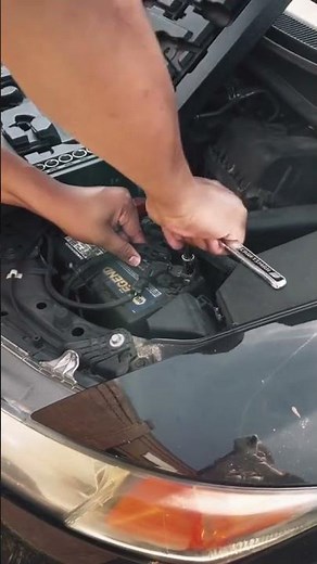 ASMR - Tightening loose battery terminal #shorts