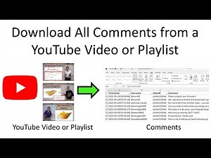 Download All Comments from a YouTube Video or Playlist