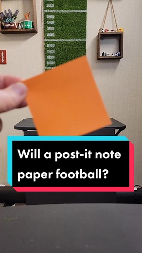 Can a Post-it Note Become a Paper Football?