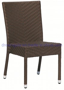 [Hot Item] New Design Aluminum Plastic Rattan Dinner Stack Chair