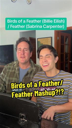 You know we love a mashup 🪶 #singing #mashup #billieeilish #sabrinacarpenter #feather #birdsofafeather #popmusic #newmusic #duet #live