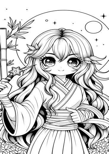 Ninja Coloring Pages Printable – 20 Cute Kawaii Designs | Japanese Coloring Book for Adults & Teens | Digital Download - Etsy