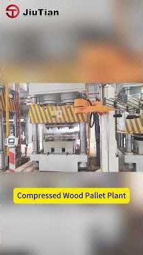 Compressed Wood Pallet Plant #woodpallet #compressedpallet #palletmachine #woodrecycling
