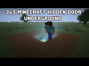 SECRET 3x3 UNDERGROUND DOOR IN MINECRAFT – Hidden Redstone Base Entrance!
