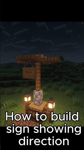 How to build sign showing direction #minecraft