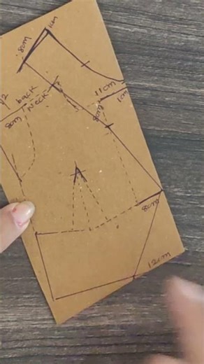 Green Wrap Vest Pattern Draft ✂️ | Easy Fashion Pattern Making #shorts