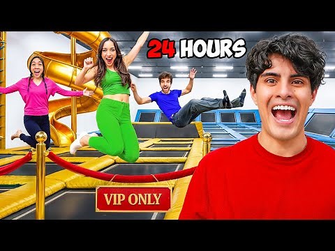 Surviving 24 Hours At A Trampoline Park!