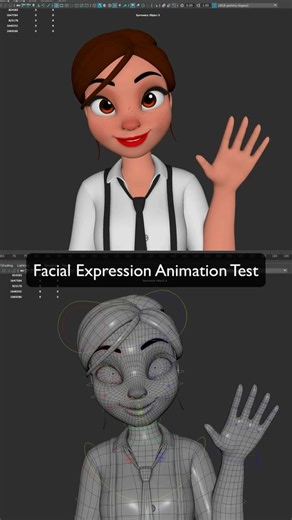 Funny 😁 3D Animation Test, extreme facial expression!