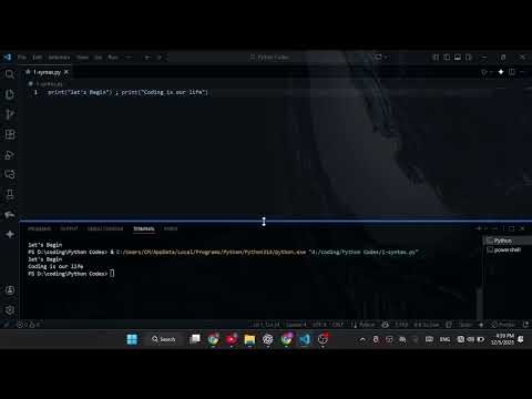 python syntax and the first simple program for you.