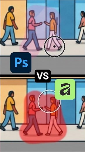 Photoshop VS Affinity - Pincel de recuperação / Remover objeto
