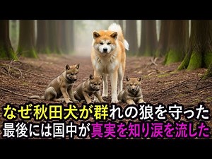 捨てられた狼の子たちを守り続けた秋田犬…感動の結末に涙が止まらない