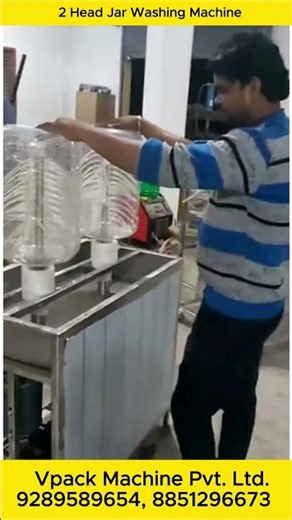 2 Head Semi-Automatic Jar Washing Machine || Bottle Washing Machine