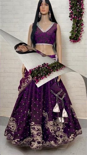 Designer Lehenga from saree full tutorial on my YouTube channel #shorts #Viral￼