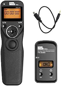 Wireless Remote Shutter for Nikon, Pixel TW-283 DC2 Wireless Shutter Release Cable Timer Remote Control for Nik Z6 Z7 D7500 D3300 D5000 D5500 D5600 D7200 D7000 D610 D600 D750