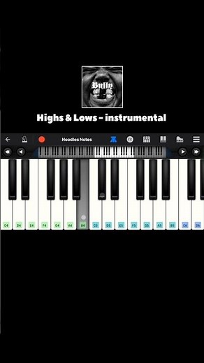HIGHS AND LOWS (Bully) - Kanye West || PIANO - instrumental, notes, cover #shorts #song #trending
