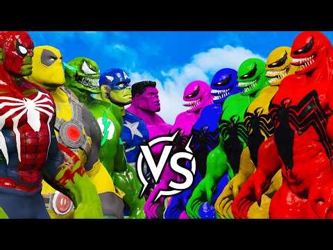 HULK TEAM VS VENOM TEAM BATTLE