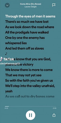 Come alive - Lauren Daigle #christianmusic #fypシ #songs #bestchristiansongs #christiantok #christian #clips #worship #spotify #comealive #laurendaigle