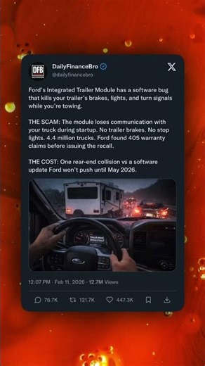 Ford's Integrated Trailer Module has a software bug that kills your trailer's brakes