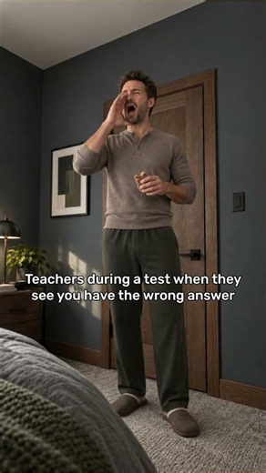 Teachers during a test when they see you have the wrong answer