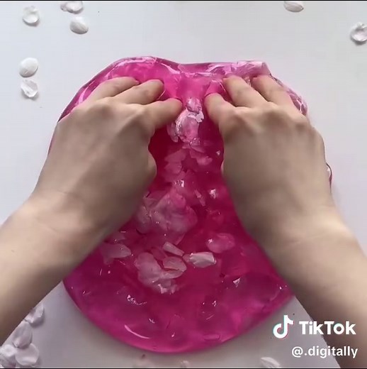 Creating Beautiful Cherry Blossom Slime with Real Flowers