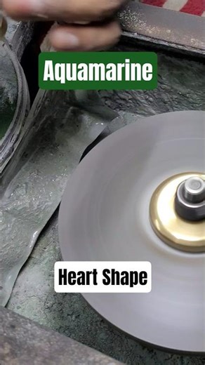 Aquamarine Heart Cut ✨ Gemstone Making Process