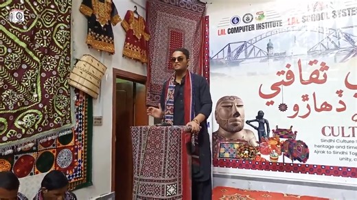 Arshad’s (Student) powerful speech on the awareness and global future of Sindhi culture lit up the stage at Lal Computer Institute. | Lal Computer Institute