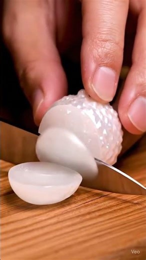 Satisfied Pearl Lychee Cutting Sounds |ASMR| #usashorts #satisfying #glassfruit #usaaudience #yes