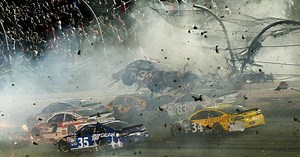 Fans hurt as spectacular crash mars end of NASCAR race