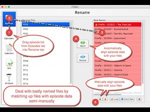 Rename TV Series via Manual Matching