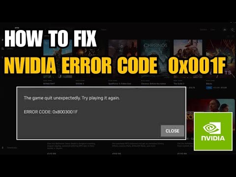 Fix NVIDIA Error Code 0x001F || Step-by-Step Solutions