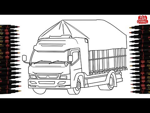 Truk Oleng | Belajar Menggambar dan Mewarnai Truk Canter Oleng