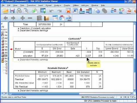 Linear Regression - SPSS (part 3)