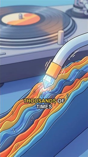 What does a vinyl record groove look like?