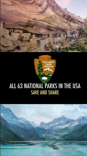 All 63 U.S. National Parks 🇺🇸🏞️Save & share with your travel buddy