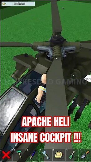 Roblox Build a Boat for Treasure ‪@redisred4922‬ Apache Helicopter Insane Cockpit #roblox #babft