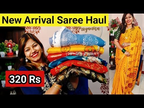 Affordable Saree haul 320 Rs 🥰 Soft Georgette Saree/Partywear /Dailywear /Office wear/Cotton/Amazon