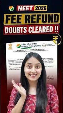 NEET 2026 REFUND - ALL DOUBTS CLEARED 💯#doubtclearing #refund #neet2026 #reneet #nta #questions #yt