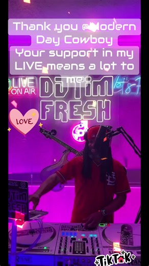 Modern Day Cowboy, thank you for the incredible support in my LIVE! I will keep creating better LIVE content!@Modern Day Cowboy #livegift #handheart #diamondmicrophone #hanginglights #tiktok #dj #liveflowsweatduet
