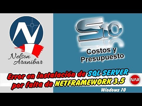 Error en instalación del SQL SERVER para S10 Presupuestos 2005 por falta de NETFRAMEWORK 3.5