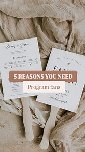 5 reasons to love wedding program fans 👇 1️⃣ Keep guests cool – perfect for outdoor weddings in warm weather. Your guests will thank you when they don’t melt during the “I dos”! 2️⃣ Double up as your program – no need to print two things. Fans can include the order of events, readings, and details about your wedding party. 3️⃣ Add to your decor – they’re a stylish little detail that ties in beautifully with your theme, colours, or vibe. Pretty practical = win! 4️⃣ Make it personal – add your na