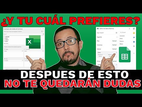 Tablas dinámicas en EXCEL y GOOGLE SHEETS, comparativa de características. ¿Con cuál te quedas?