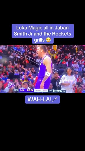 Luka Magic! Luka Doncic dances and dances and dances more before step back 3 over Jabari Smith Jr