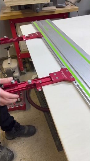 Track Saw Parallel Guides #oddlysatisfying #sounds #smallshop #festool #woodpecker