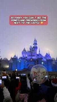 Very Foggy Disneyland Fireworks for Christmas