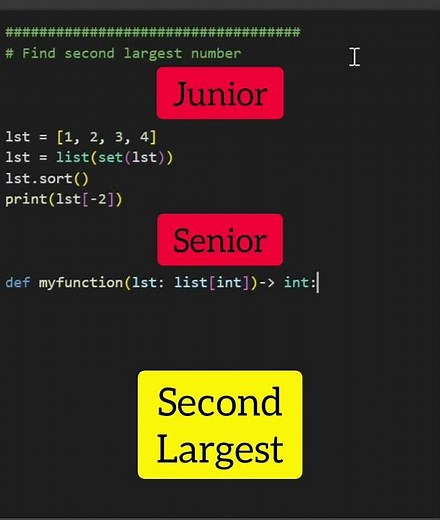 Finding the second largest number in Python