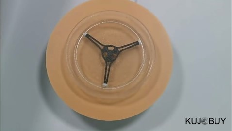 1-Pack Microwave Oven Flat Turntable Ring Roller Glass Plate Tray Triple Arm Rotating Support Holder with Wheels Rotating Ring Roller Replacement Arm - Length 3.54" / 9 cm Microwave Plate Replacement